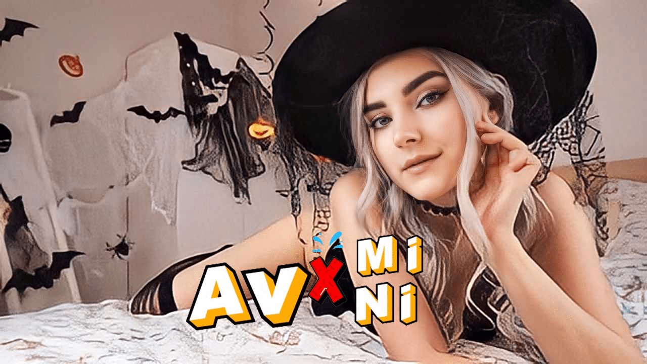 avฝรั่ง Cute horny witch gets facial and swallows cum เล่นเสียวแม่มด 1